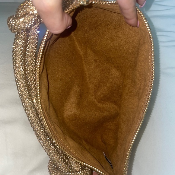 CULT GAIA HERA NANO RHINESTONE SHOULDER BAG - CHAMPAGNE - Picture 7 of 8